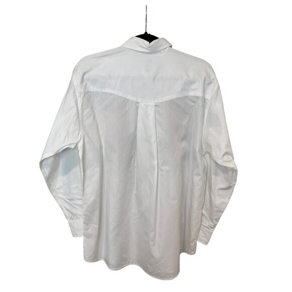 VTG Saks Fifth Avenue Longline Embroidered Button Up Gardencore Blouse 6 - Picture 3 of 7